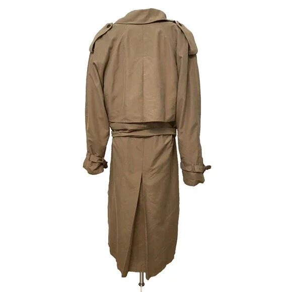 Newport Harbor Men's XL Trench Coat - Removable 100% Wool Lining